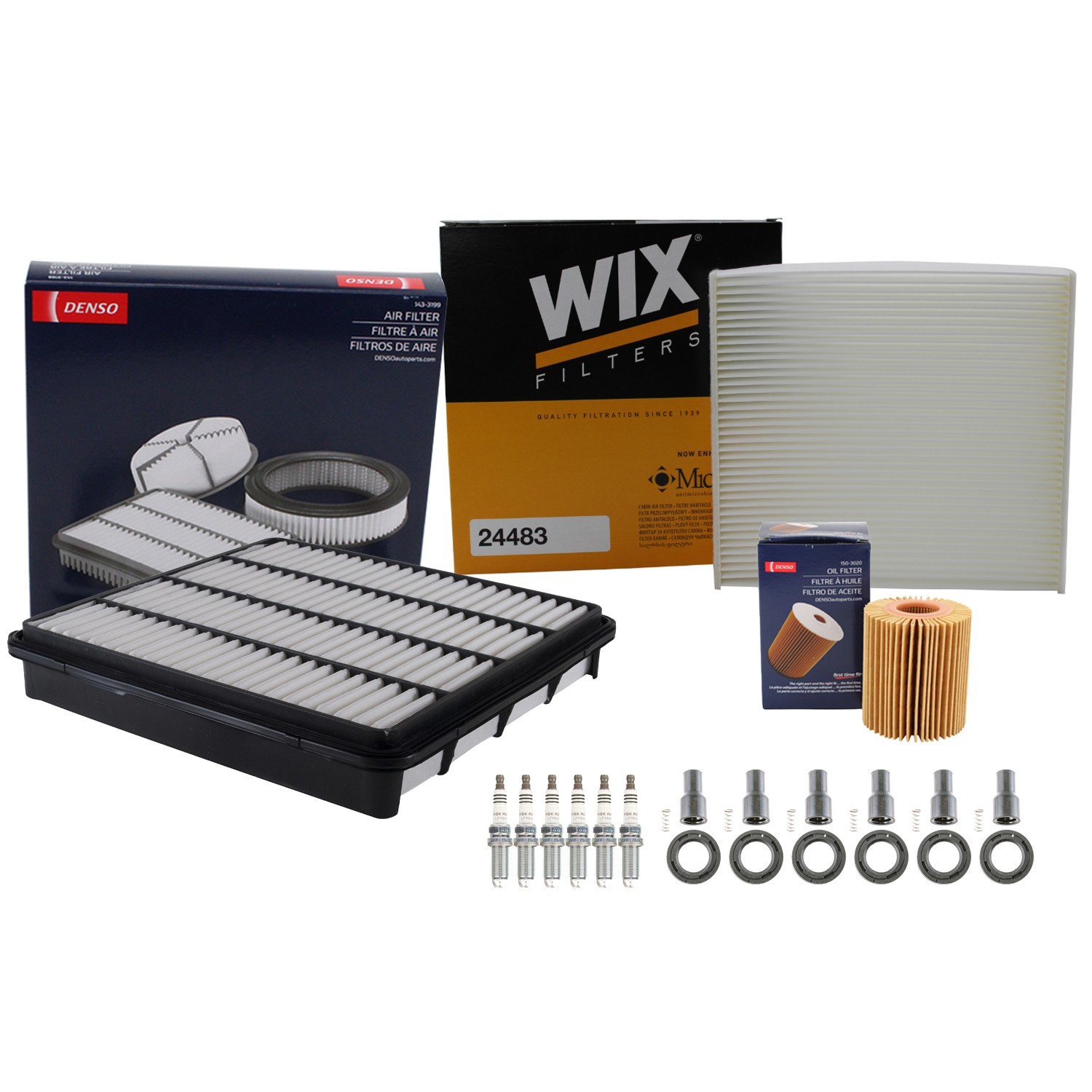 Denso Tune Up Kit NGK 6 Spark Plugs  Boots Kit for Tundra 4.0L V6 GAS 1GR-FE