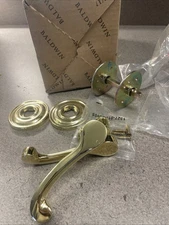 Baldwin 5455V 003 FD Full Dummy Door Lever Set Polished Brass Estate Coll