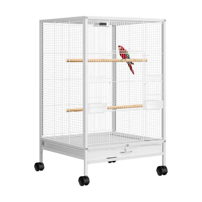 VIVOHOME 30 Inch Wrought Iron Bird Cage Rolling
