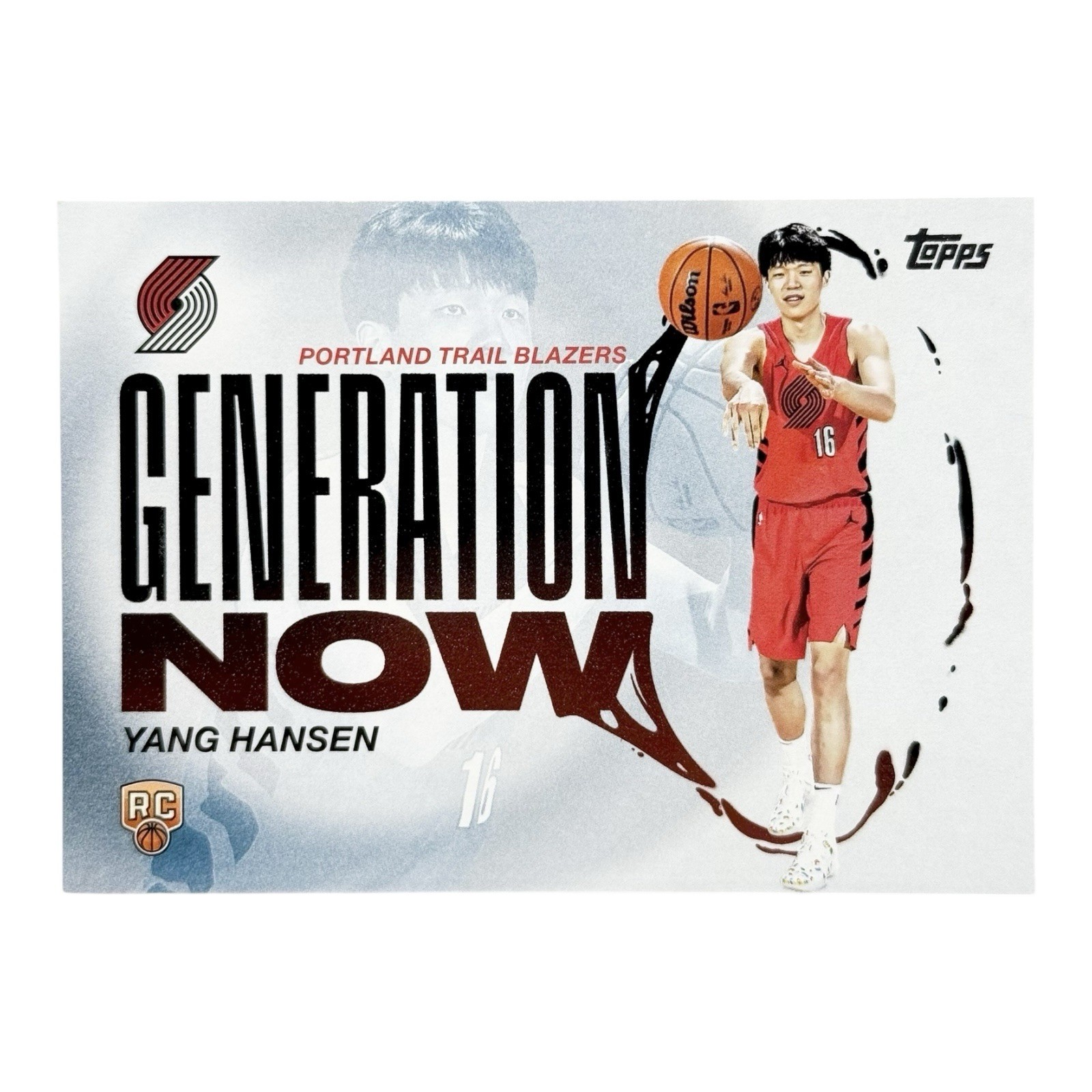 Topps 2025-26 Portland Trailblazers Yang Hansen Generation Now GN-16 Rookie Card