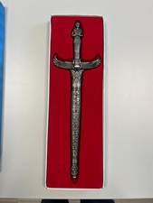 Athame Wiccan Pagan knife Dagger Egyptian Medieval Cast Metal handle 13.75 NICE