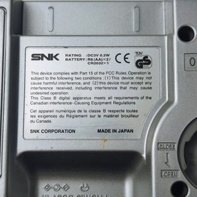 Neo Geo Pocket Color SNK Silver Console TESTED W New Batteries SEE DTLS