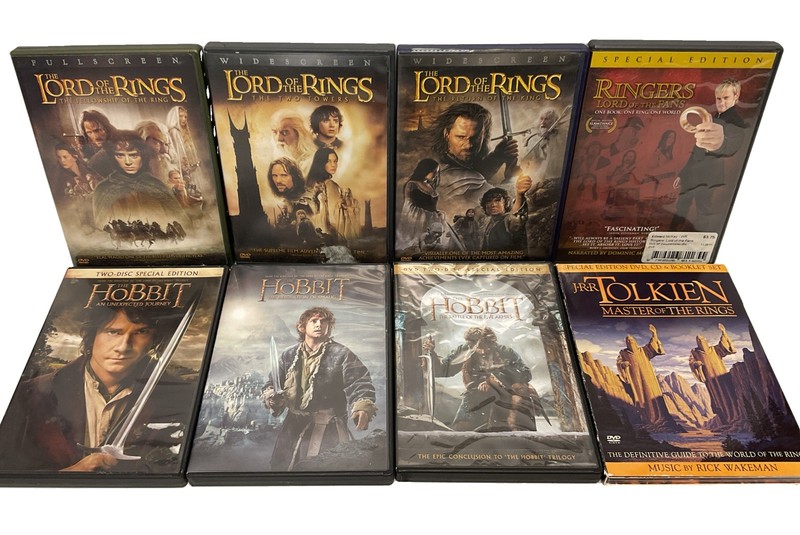 Lot Of 8 Lord Of The Rings And Hobbit DVD’s, Ringers, Master Of The Rings