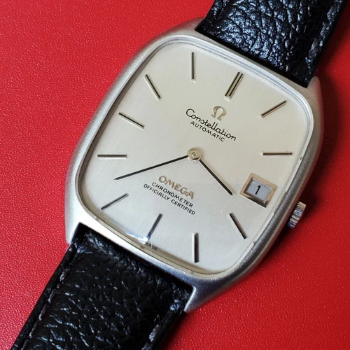 VINTAGE 1971  MEN  OMEGA  CONSTELLATION  CAL 1001  SS  AUTOMATIC  DATE  SERVICED