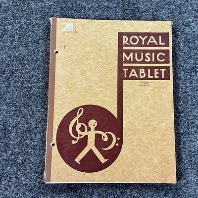 Royal Music Tablet No 1500 Vintage Blank Music Manuscript Staff Paper Notebook