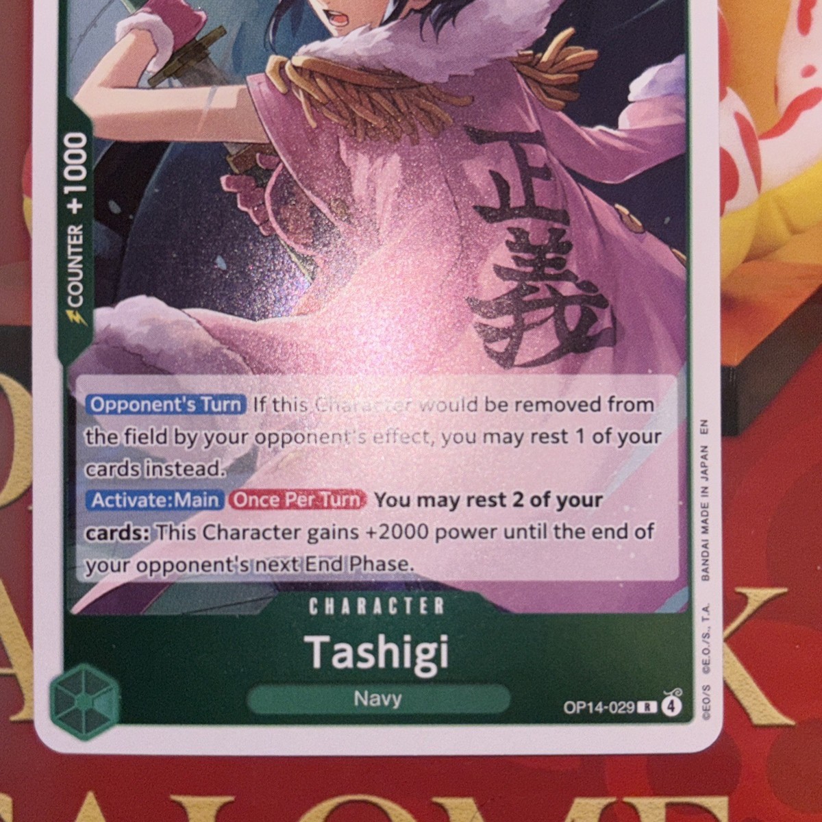 Tashigi OP14-029 Dash pack- The Azure Sea's Seven ENGLISH OP14 One