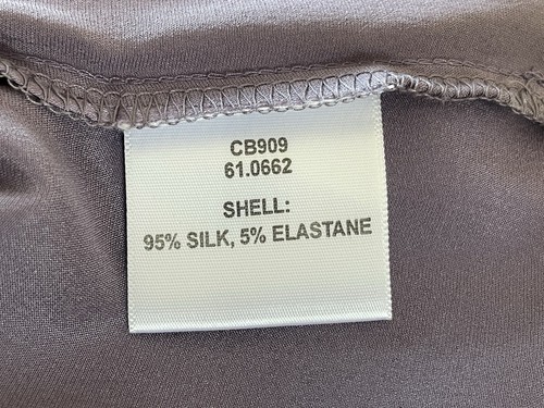 CHESCA. BNWT Purple Silk Blend Sleeveless Blouse. Size 16. Satin. - Picture 9 of 10