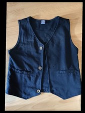 Jungen Weste Gilet blau ANZUG 116 Ostern Kommunion Hochzeit Kinder Ärmellos