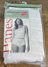 VTG Y2K Hanes Her Way Sz 9 Nylon Brief Mushroom Granny Lace Trim Panty NOS 5pk