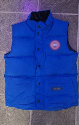 Herren Daunenweste / Steppweste in blau Größe M Sehr Gut