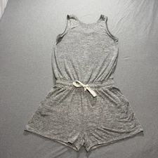 Time And Tru Romper Women's Small Minimalist Lounge Athleisure Gray