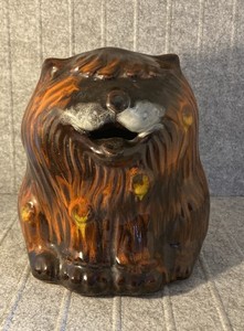 PACIFIC STONEWARE USA Pottery CAT Money Box Money Bank 1970's BENNET WELSH