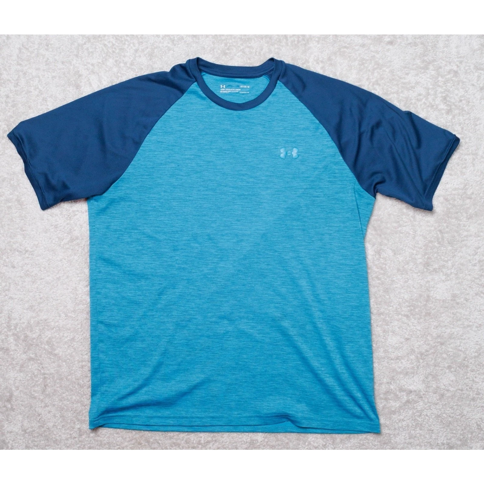 UnderArmour Heatgear Loose Velocity 2.0 Tech Short Sleeve Blue T Shirt Mens L
