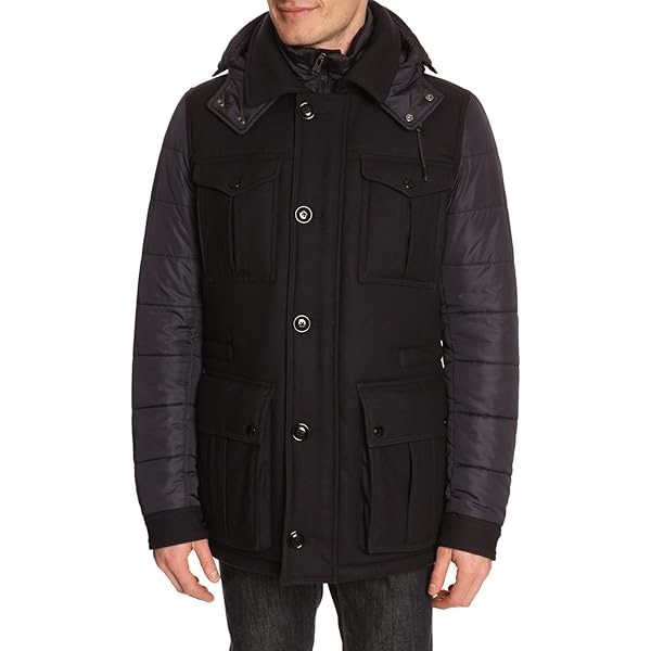 Tommy Hilfiger New Men's Heavy Jacket Warm Winter Navy Blue XL Wool + Polyester
