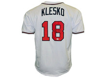 Ryan Klesko Signed Atlanta White Baseball Jersey JSA