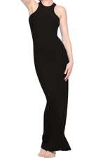 SKIMS Soft Lounge High Neck Tank Dress Onyx DS-DRS-6351W Size MEDIUM