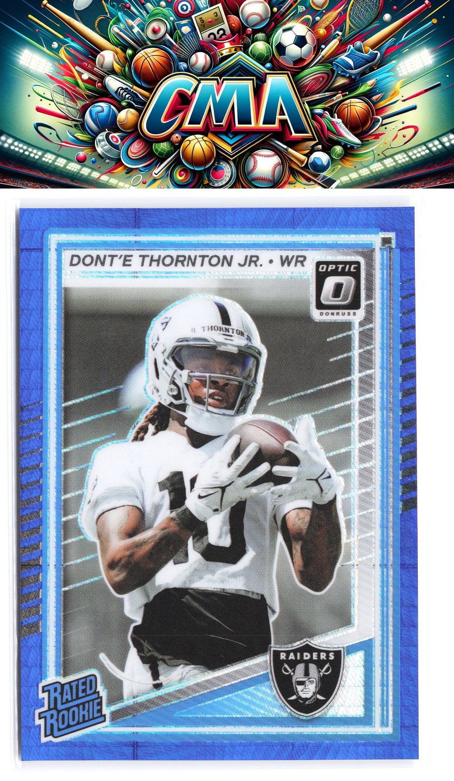 2025 Donruss Optic #279 Dont'e Thornton Jr. Blue Hyper
