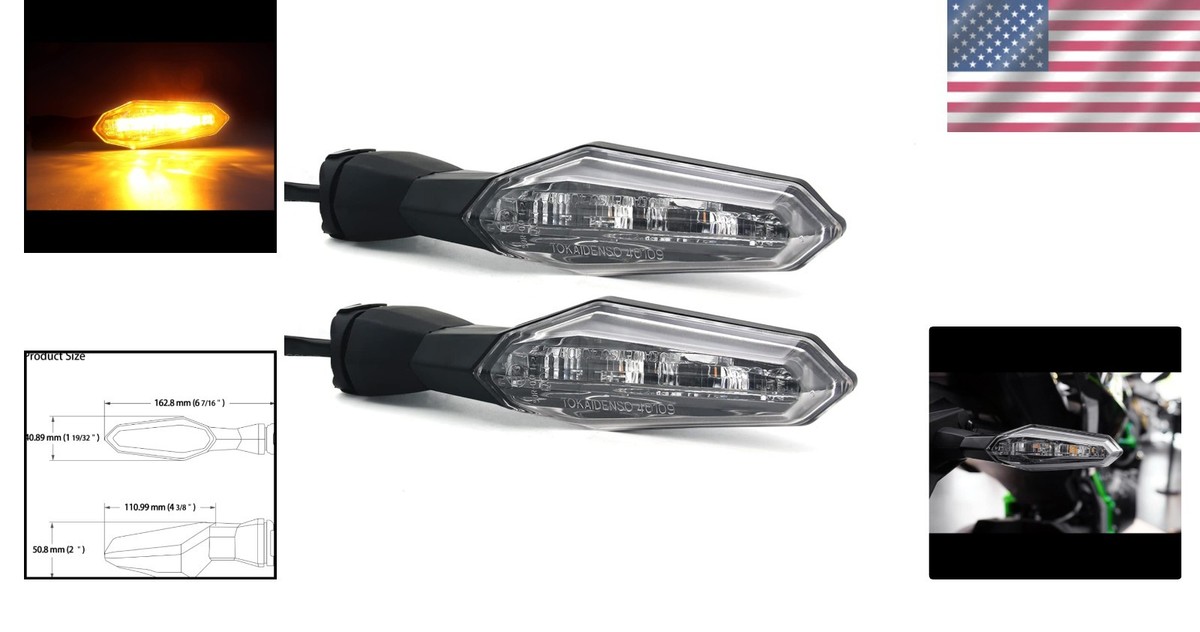 LED Turn Signal Indicator Lights for Kawasaki H2 ZX-10R Z900