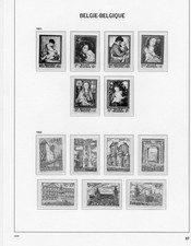 BELGIUM 3 PAGES OF MNH STAMPS, 1961-1962