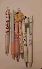 Writing Pens Plastic Grip Set Of 6 Novelty Hello Kitty and Friends Pastels New