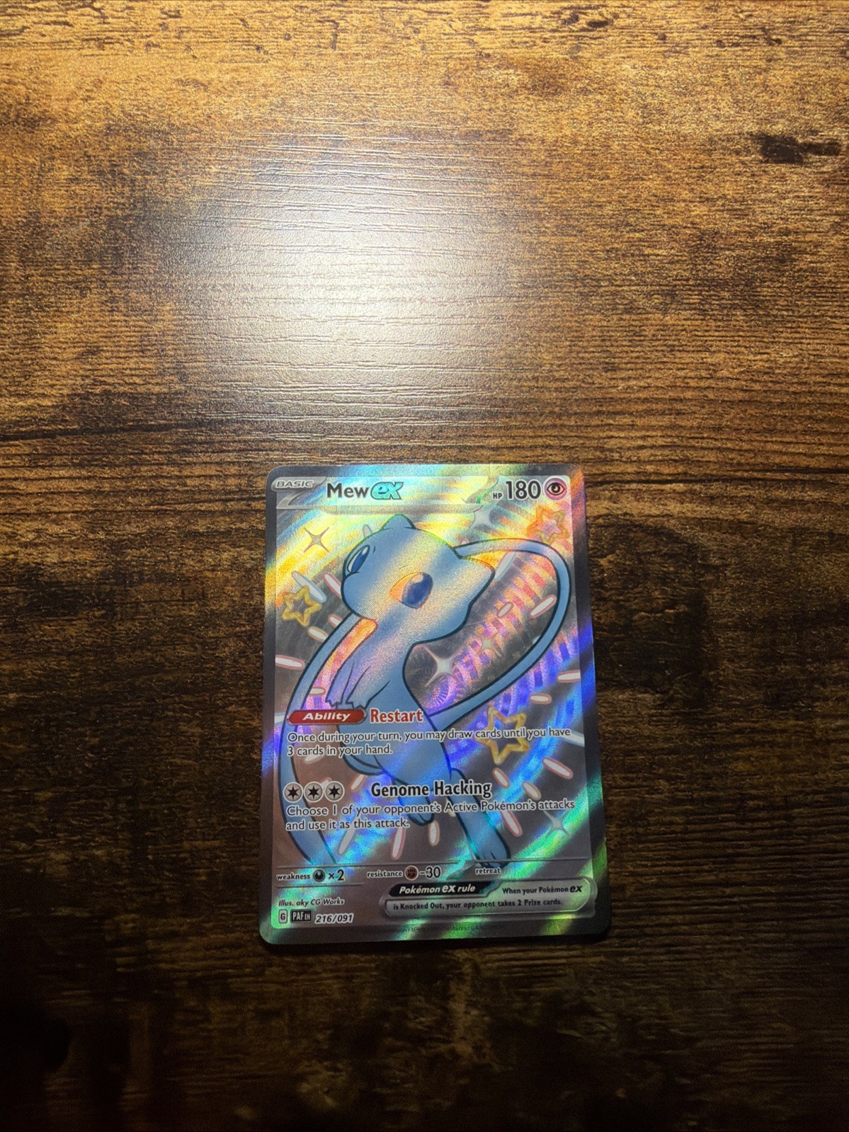 Mew ex 216/091 SV: Paldean Fates Holo