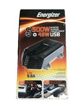 Energizer  500 Watt Power Inverter 1model EN548 2V DC to AC Plus 4 x 2.4A USB
