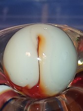 RARE LARGE .71 VINTAGE MINT CHRISTENSEN AGATE MARBLE