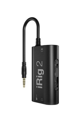 IK Multimedia iRig 2 Mobile Interface Gitarre DJ Streaming schwarz 3,5 mm