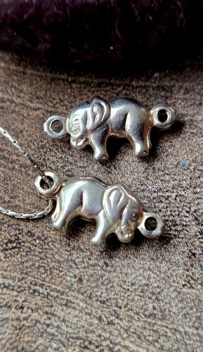 Antique Bali 925SS Elephant Connectors (Two)