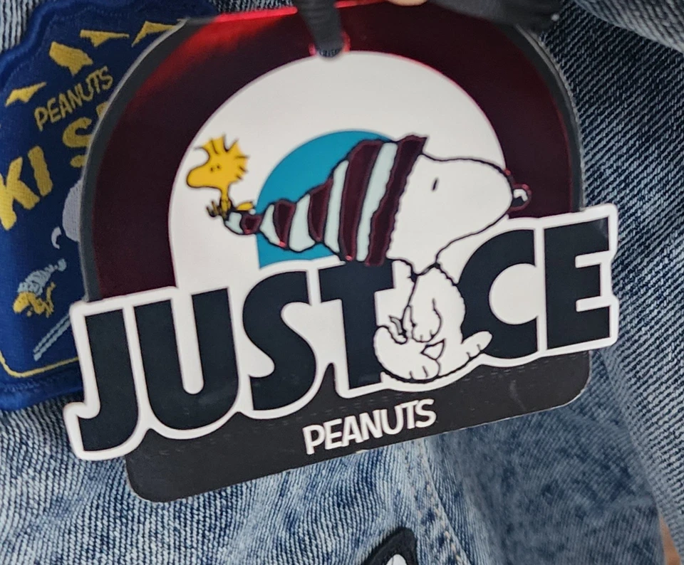 Justice Girls Snoopy Jean Jacket Size S 7/8 - Image 4 of 4