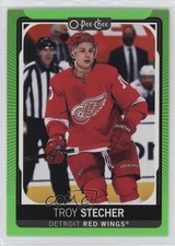 2021-22 O-Pee-Chee Neon Green Border 32/50 Troy Stecher #231 z7j