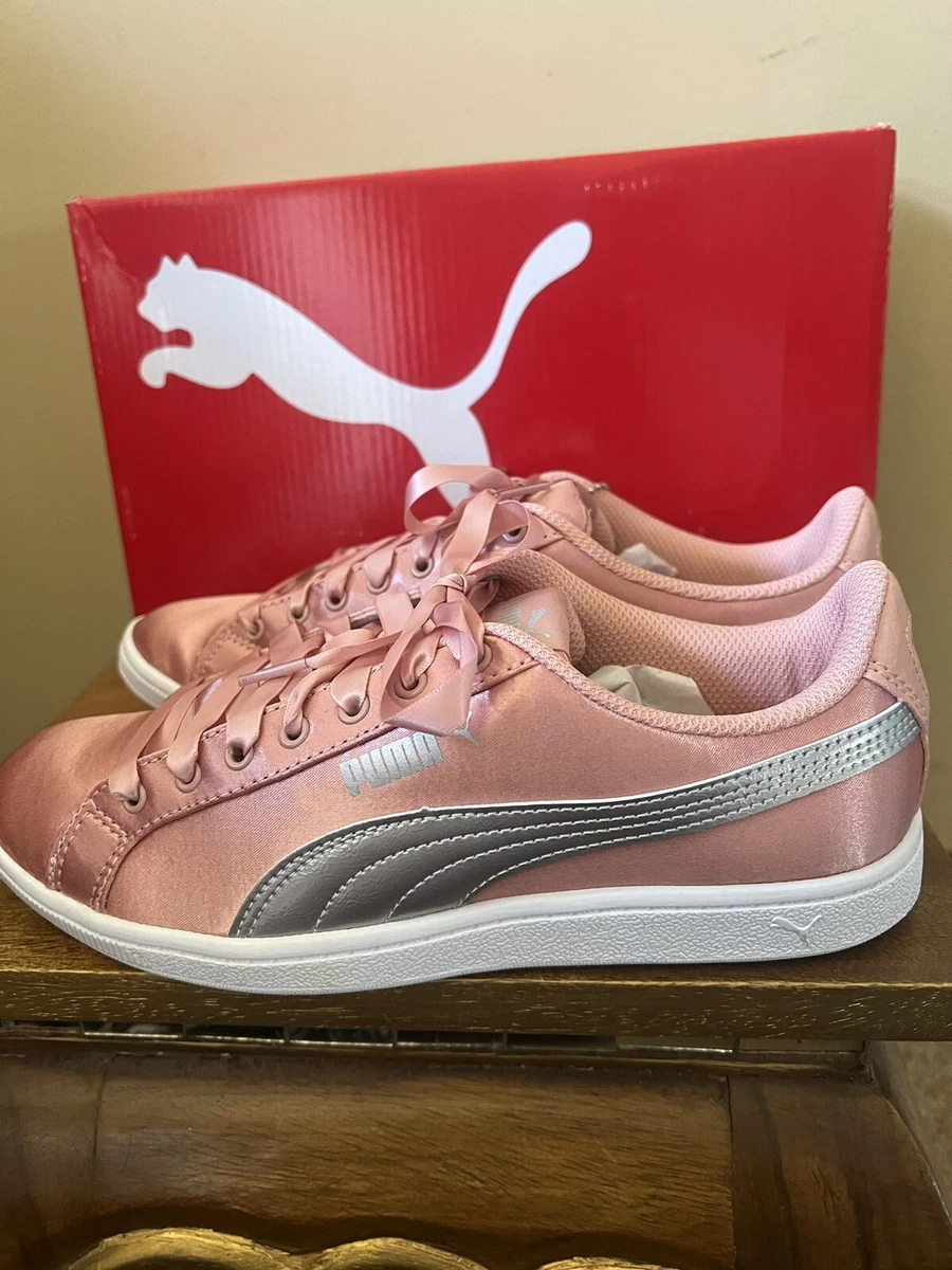 NIB Puma Vikky EP Women Sneakers Peach Beige Puma Silver Sz 7 US