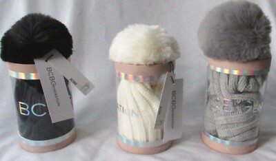 BCBGeneration Womens Knit Pom Beanie Winter Hat