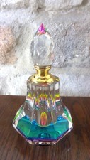 new crystal glass perfume bottle with wand, rainbow coloured crystal 4288