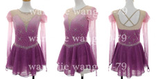 New Ice Figure Skating Dress Figure Skating Dress For Competition pink dyeing