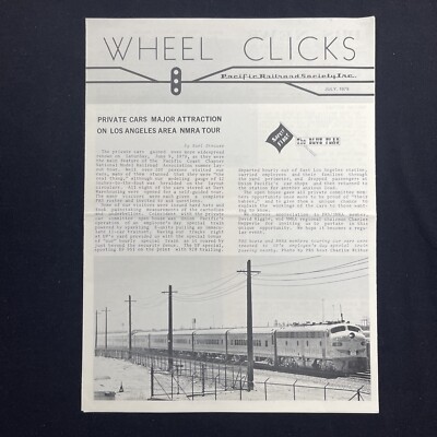 Wheel Clicks Pacific Railroad Society Monthly Newsletter Journal 1979 Juli
