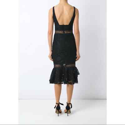 patbo black lace dress Laila Lace Flutter Mini Dress In Black
