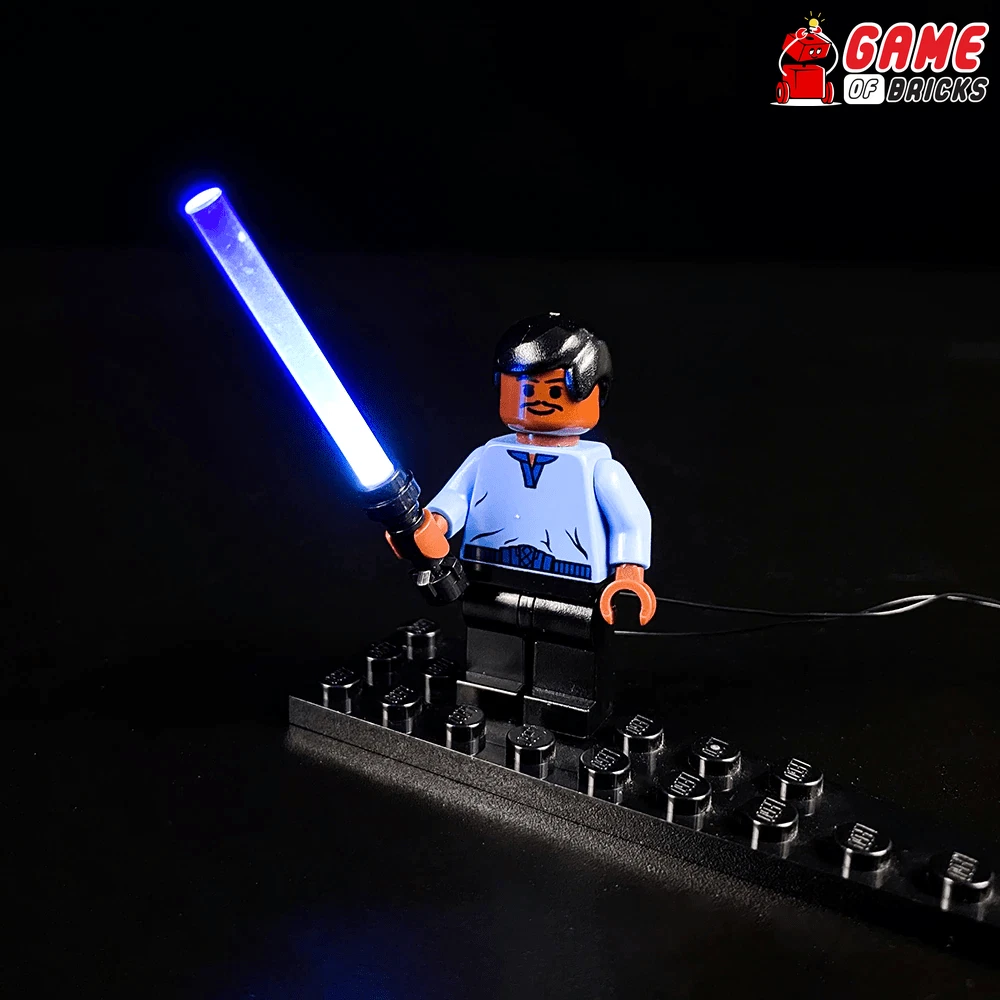 Game of Bricks LED Lightsaber for LEGO Minifigures Blue Color