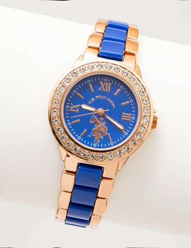U.S POLO ASSN. Donna Royal Blue LINK Impreziosito Orologio | eBay
