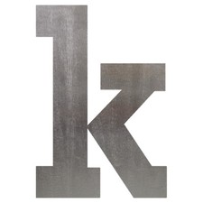 Lowercase Letter K Steel Cut Out Metal Art Decoration