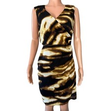 Ann Taylor Dress Women’s Petite Size 10 Silk Blend Multicolor Lined Sleeveless