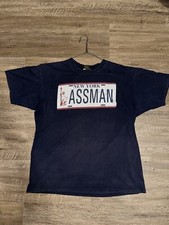 Vintage Seinfeld 1995 Assman License Plate Large T-Shirt