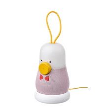 New Ikea Vappeby Bluetooth Speaker, Lamp Peanut Shape Pink 7"