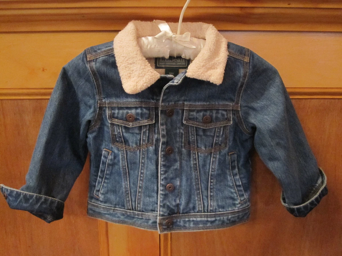 Boys fleece clearance lined denim jacket