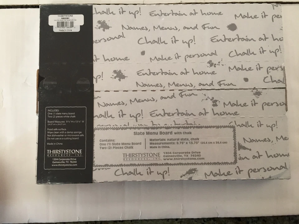 Thirstystone ~ доска меню из сланца ~ «Приятного аппетита» ~ с мелом - Изображение 3 из 4