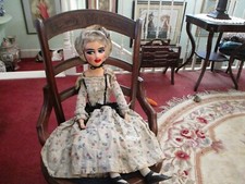 ANTIQUE VINTAGE BOUDOIR DOLL. 29". ORIGINAL  OUTFIT. EARLY 1920'S ERA