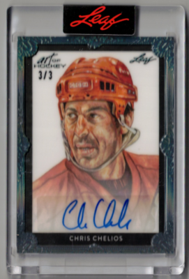 DJ CELORY WORLD CELO CUP 1994-2001 直筆サイン CHRIS CHELIOS 22/23 Leaf Art of Hockey Auto Autograph Signed