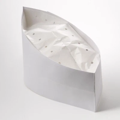 CHEF MASTER Paper Forage Hats White Disposable Catering Chef Hat Adjustable Size Pack of 100