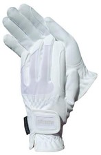 Harry's Horse White Domy Suede Gloves with Mesh  Harry's Horse