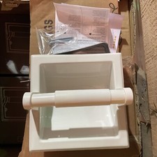 3 - FORIOUS White FF0204w Toilet Paper Holder Wall Mount Recessed
